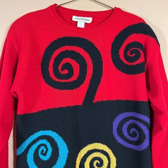 Norton McNaughton Multicolor Swirl Sweater - Picture 3 of 6